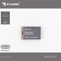 Fujimi FBTLP-E17 (950 mAh) Аккумулятор для цифровых фото и видеокамер с портом USB-C