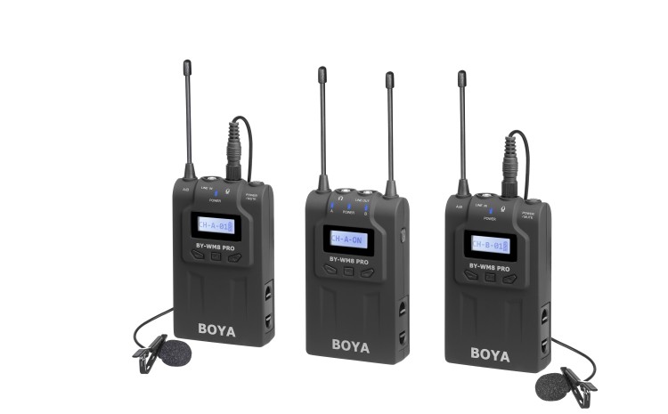 Boya BY-WM8 PRO-K2 Двухканальная беспроводная микрофонная система UHF (Вскрытая упаковка)